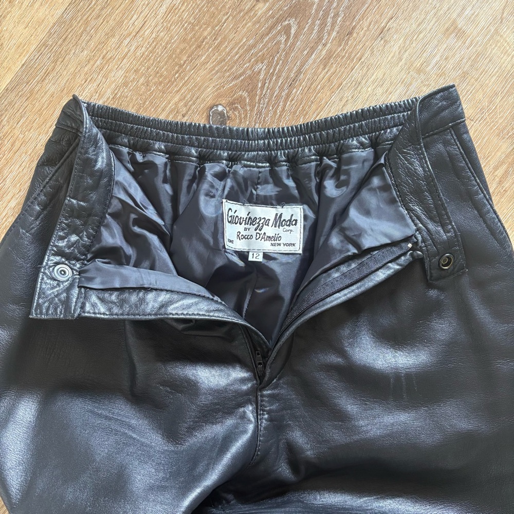 Vintage Genuine Leather Barrel Leg Pants - Picture 6 of 9